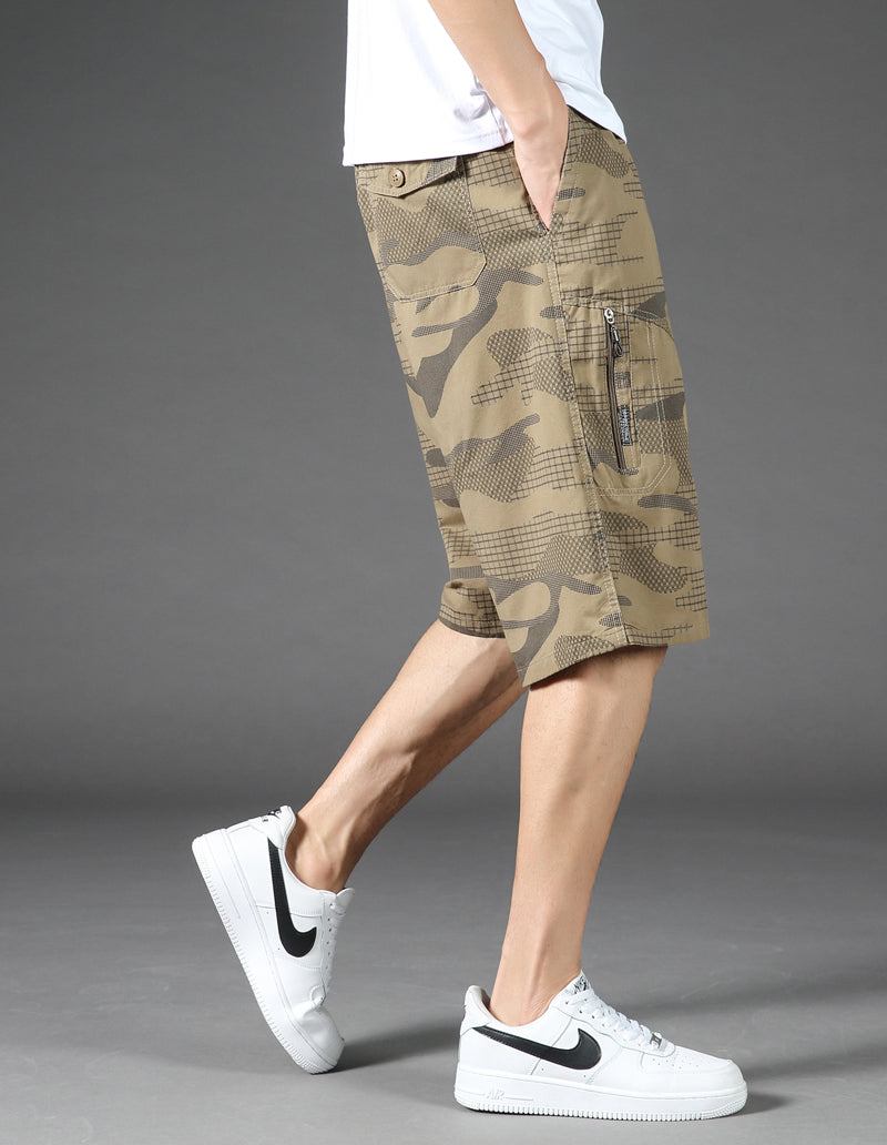 Herre Shorts Sommer Elastiske Talje Camouflageshorts