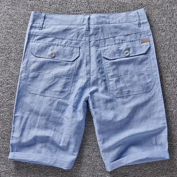 Herre Shorts Sommershorts I Hør