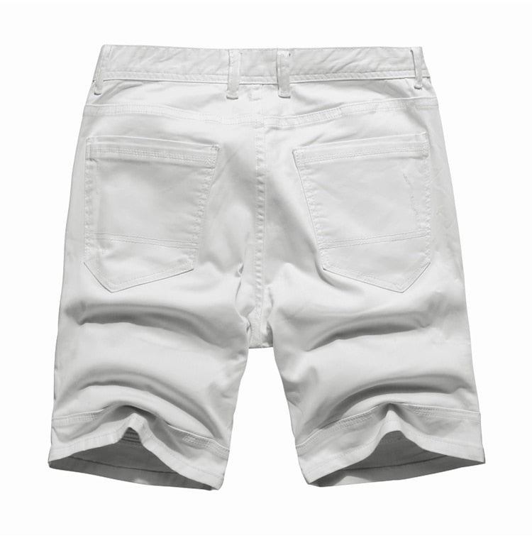 Italiensk Design Hvide Elastiske Shorts