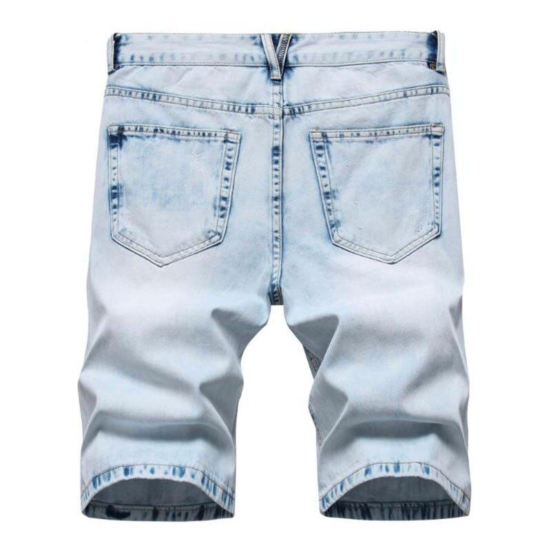 Rippede Bermuda Fashion Bomuld Jeans Shorts