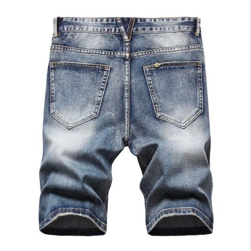 Rippede Bermuda Fashion Bomuld Jeans Shorts