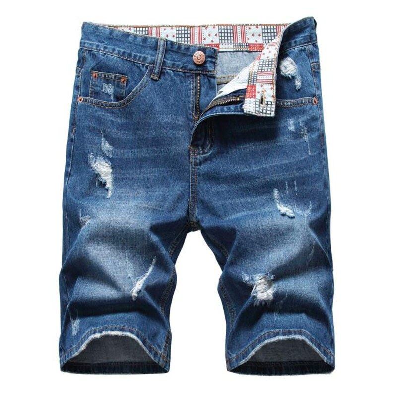 Rippede Bermuda Fashion Bomuld Jeans Shorts