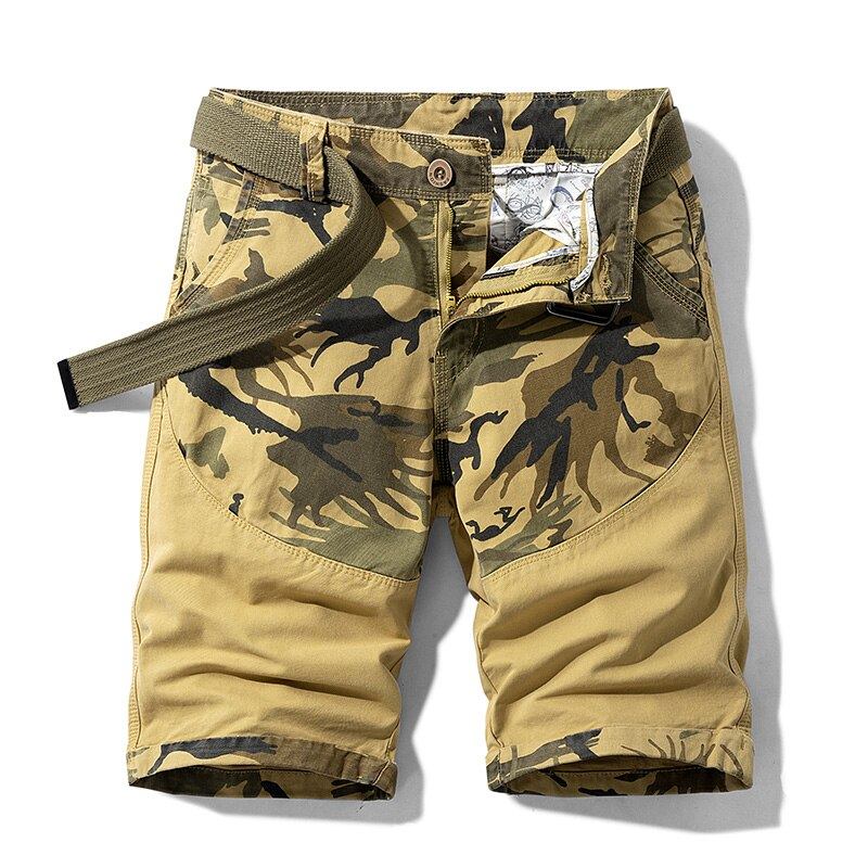 Shorts Herre Halv Camouflage Loose Cargo Short