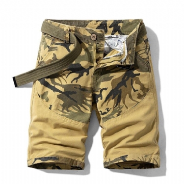 Shorts Herre Halv Camouflage Loose Cargo Short