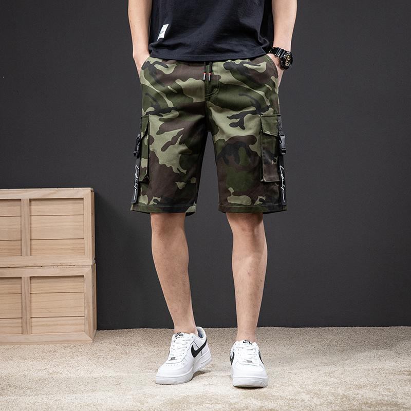 Shorts Herre Klassisk Camouflage Elastic Style Short