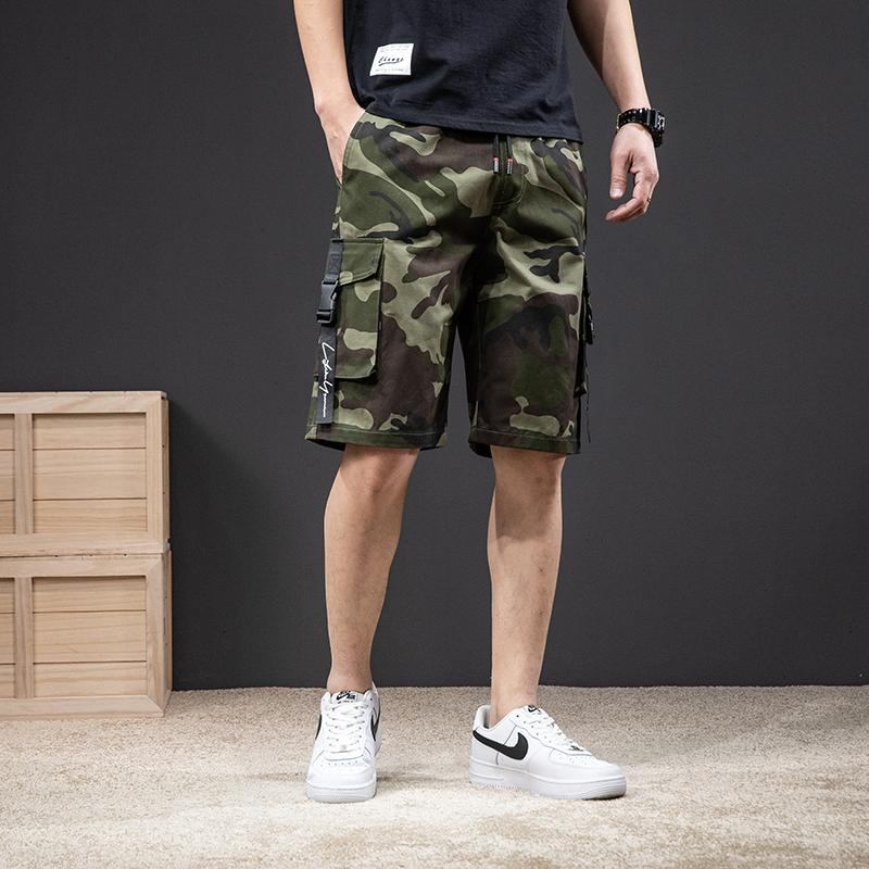 Shorts Herre Klassisk Camouflage Elastic Style Short