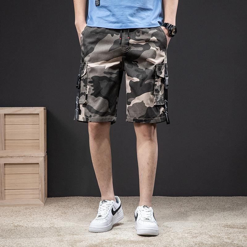 Shorts Herre Klassisk Camouflage Elastic Style Short