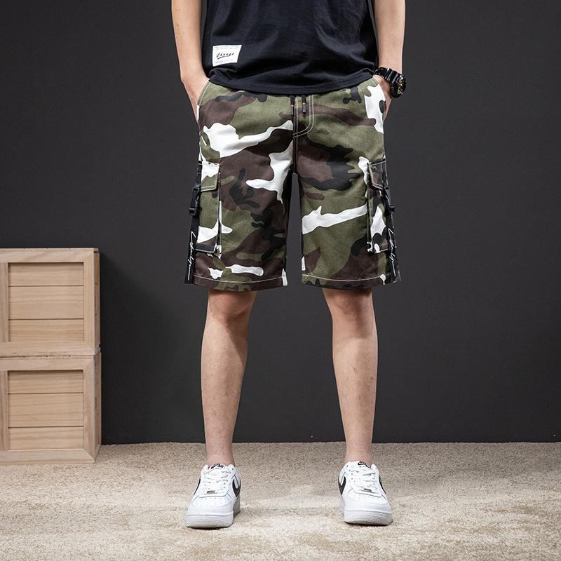 Shorts Herre Klassisk Camouflage Elastic Style Short