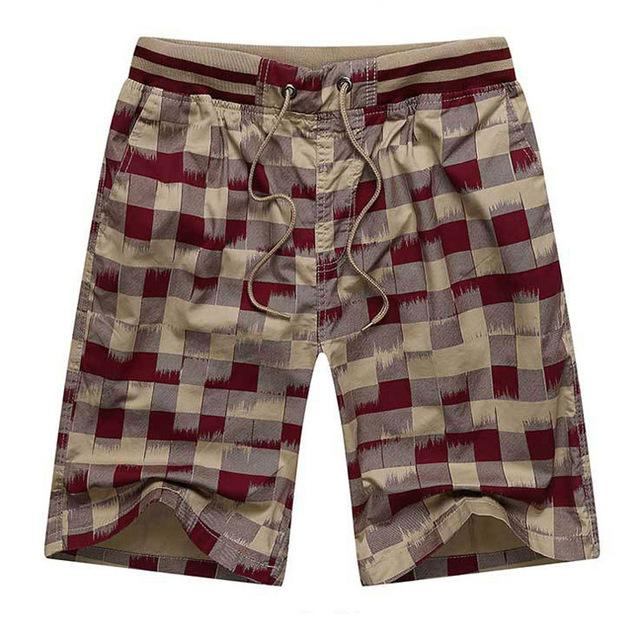 Shorts Herre Klassisk Design Bomuld Plaid