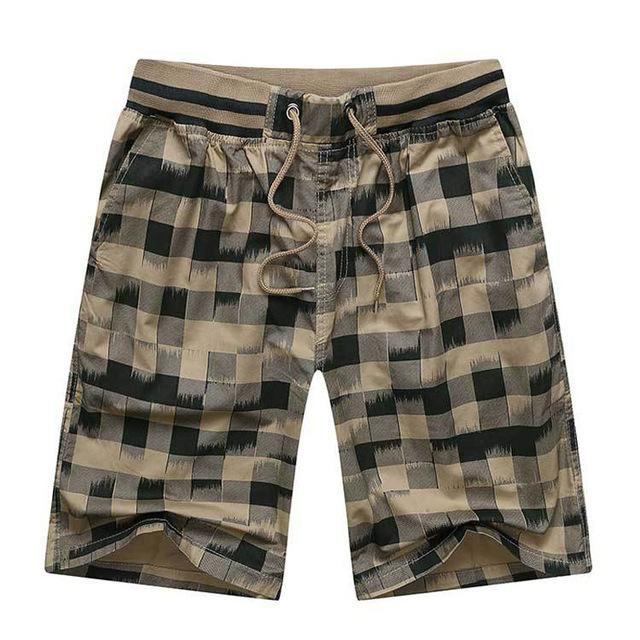 Shorts Herre Klassisk Design Bomuld Plaid