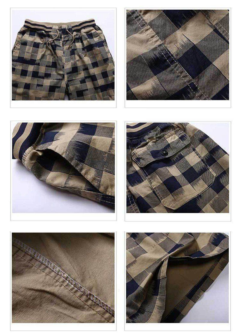 Shorts Herre Klassisk Design Bomuld Plaid