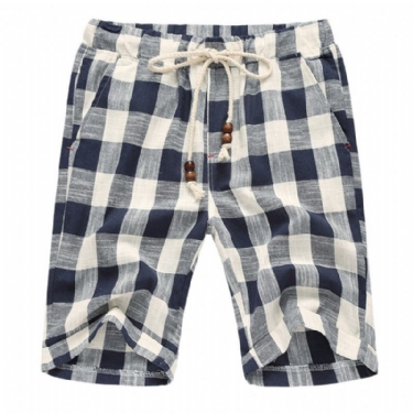 Shorts Herre Plaid Bomuldsshorts