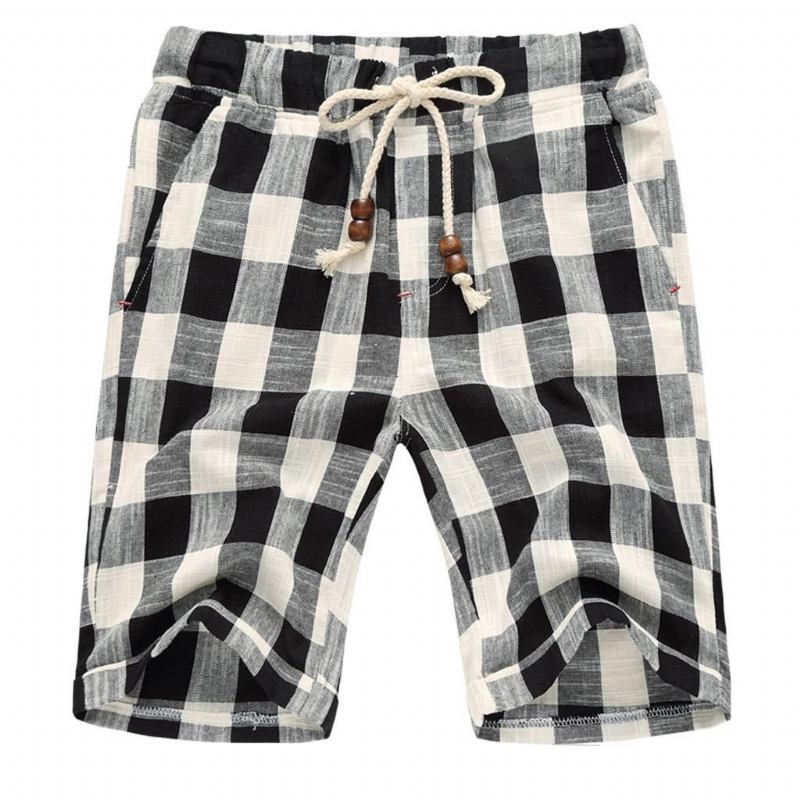 Shorts Herre Plaid Bomuldsshorts