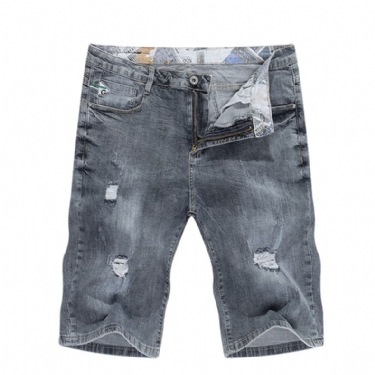 Shorts Herre Rippede Stretch-denimshorts