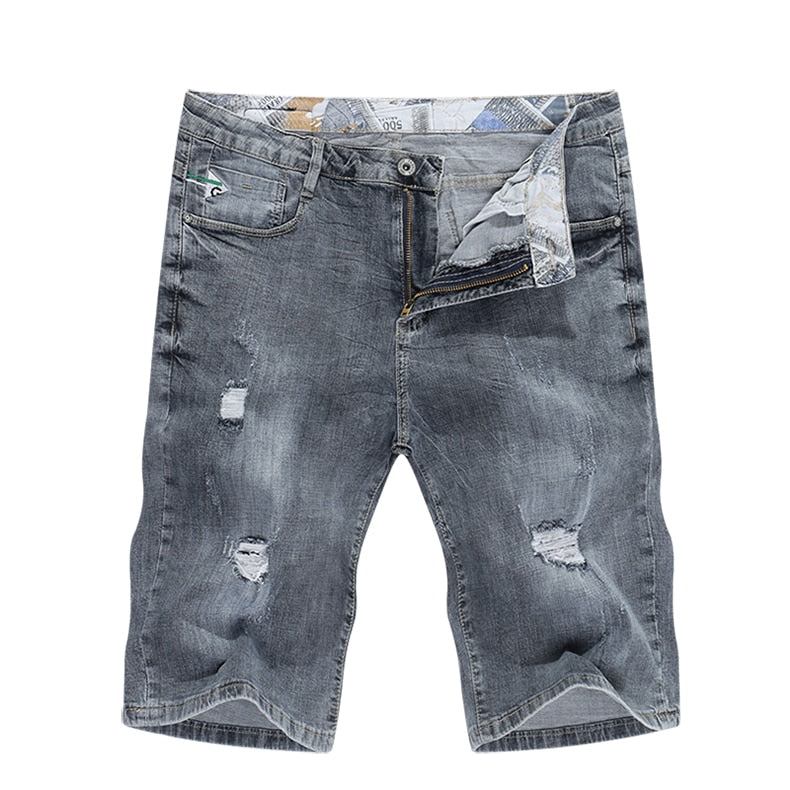 Shorts Herre Rippede Stretch-denimshorts