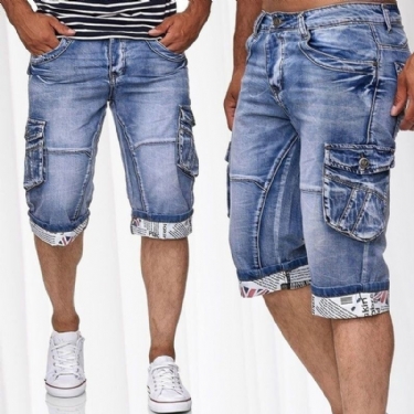 Shorts Herre Skinny Denim Jeansshorts