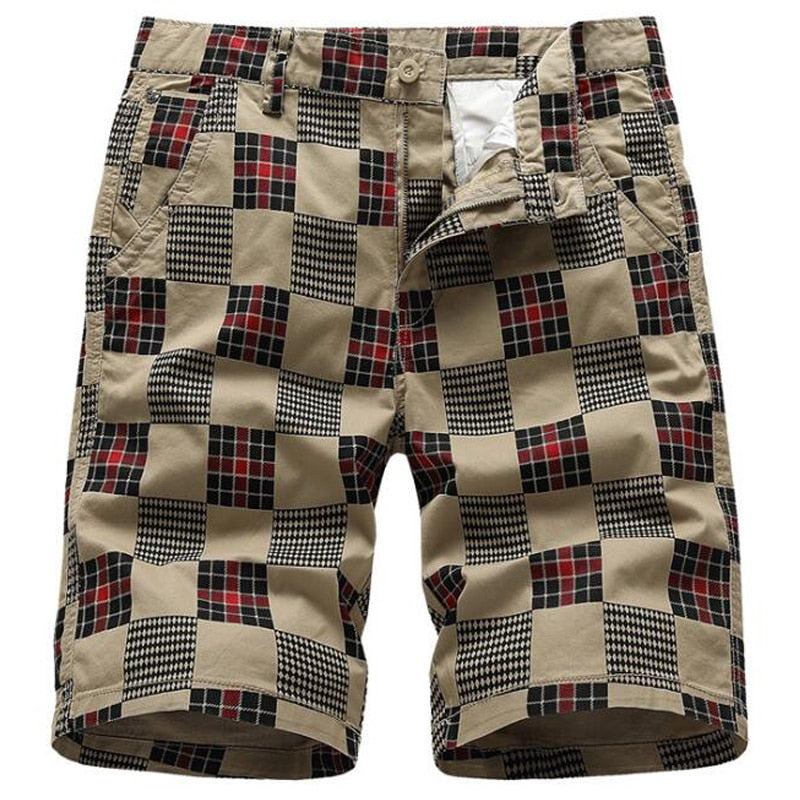 Shorts Herre Summer Bermuda Lige Plaid Lynlåskort