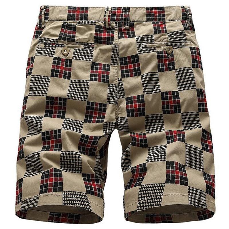 Shorts Herre Summer Bermuda Lige Plaid Lynlåskort