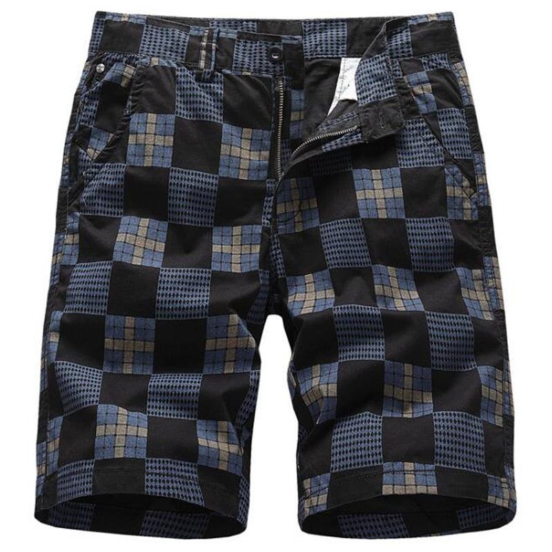 Shorts Herre Summer Bermuda Lige Plaid Lynlåskort