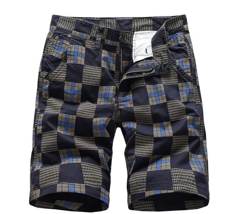 Shorts Herre Summer Bermuda Lige Plaid Lynlåskort