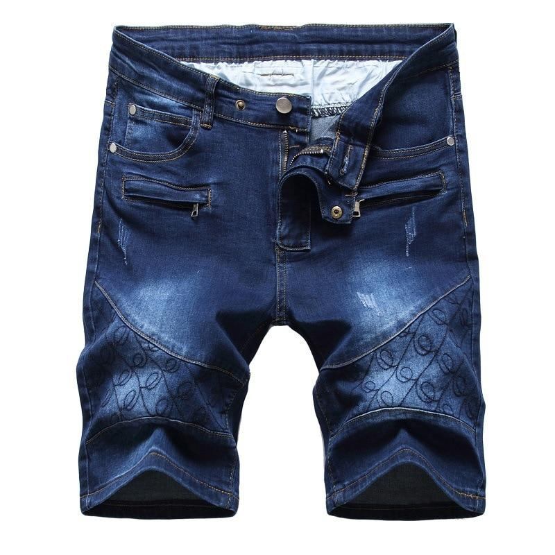 Vasket Fempunkts Lynlås Shorts Herre Jeans