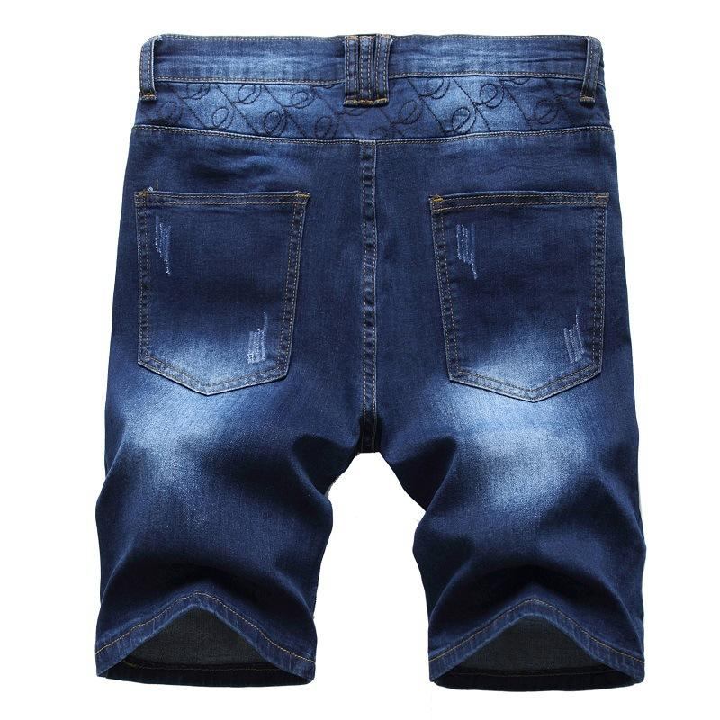 Vasket Fempunkts Lynlås Shorts Herre Jeans