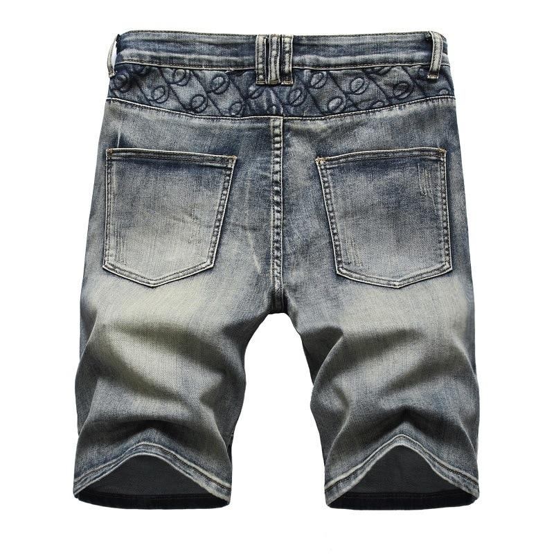 Vasket Fempunkts Lynlås Shorts Herre Jeans