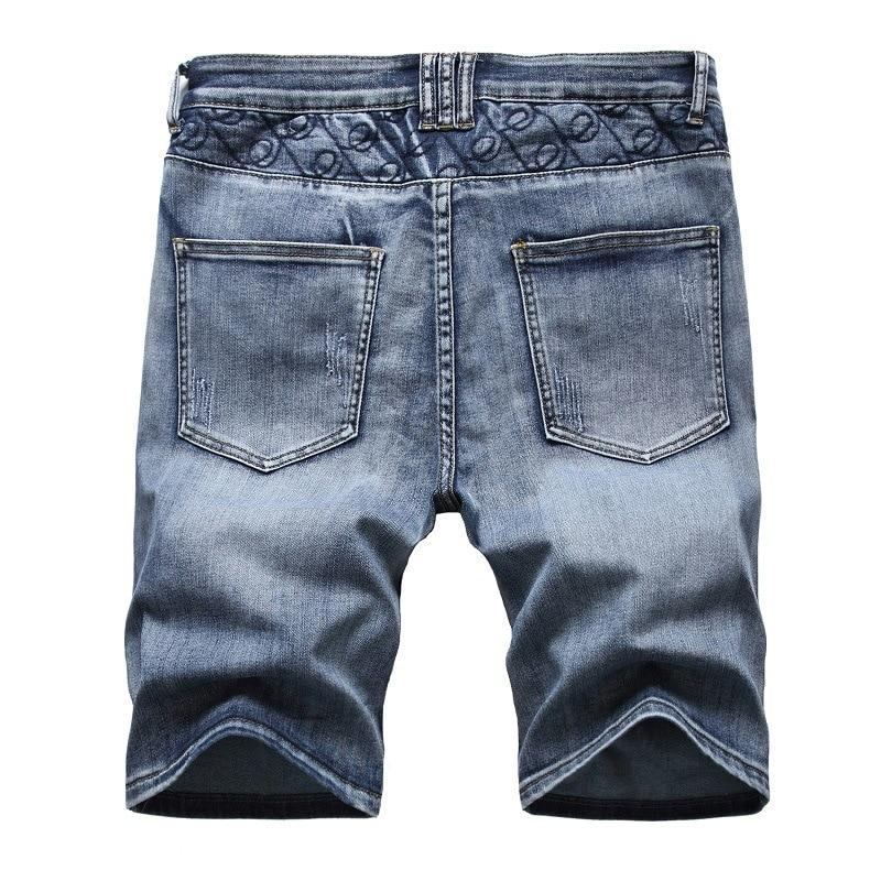 Vasket Fempunkts Lynlås Shorts Herre Jeans