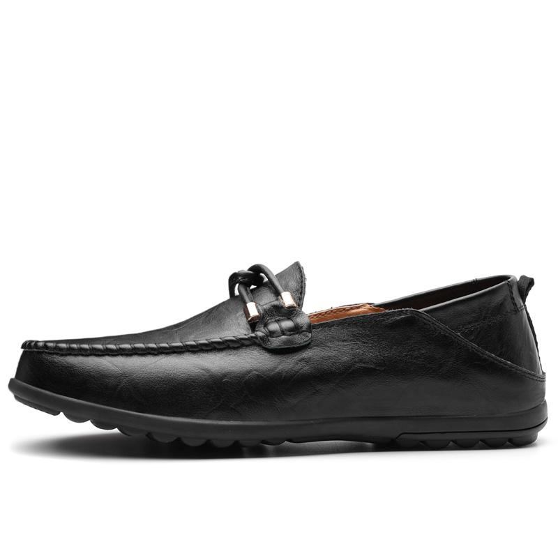 Herre Loafers Mokasiner Casual Cow Læder Mokkasiner