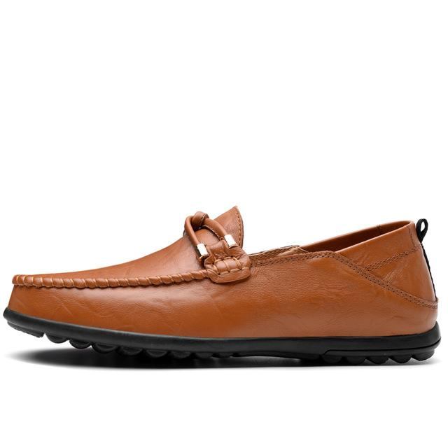 Herre Loafers Mokasiner Casual Cow Læder Mokkasiner