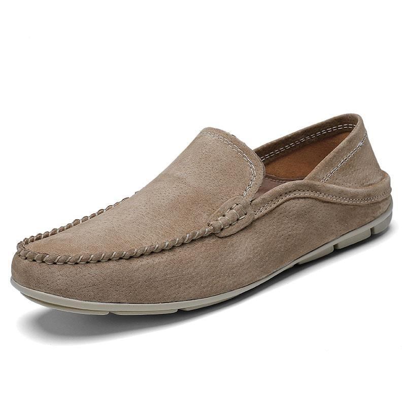 Herre Loafers Mokasiner Casual Sommer Loafers I Ruskind