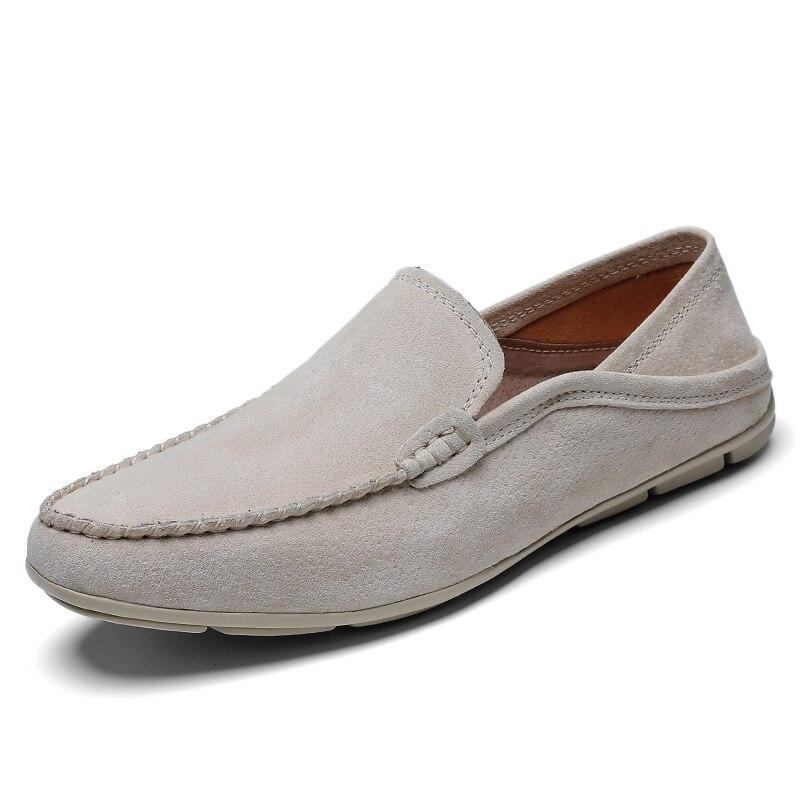 Herre Loafers Mokasiner Casual Sommer Loafers I Ruskind