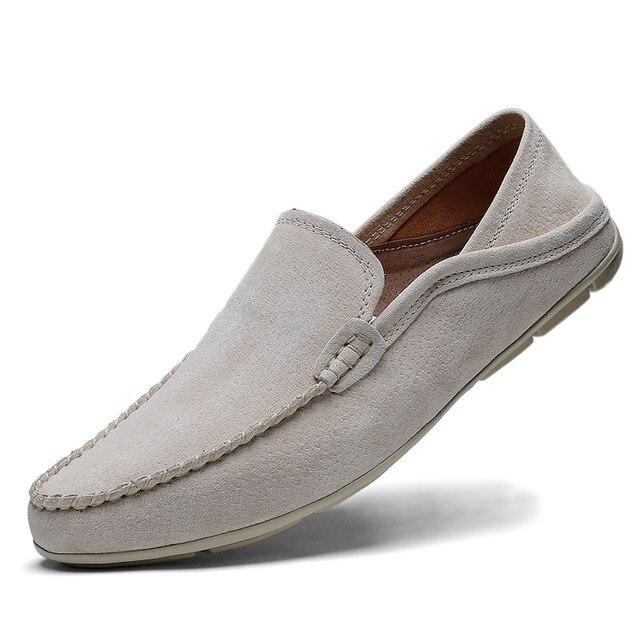 Herre Loafers Mokasiner Casual Sommer Loafers I Ruskind