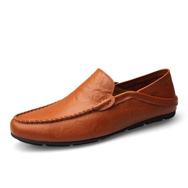 Herre Loafers Mokasiner Efterårs Læder Flats Mokkasiner