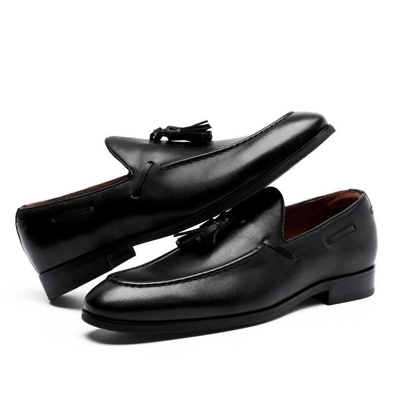 Herre Loafers Mokasiner Elegante Tassel Læder Loafers