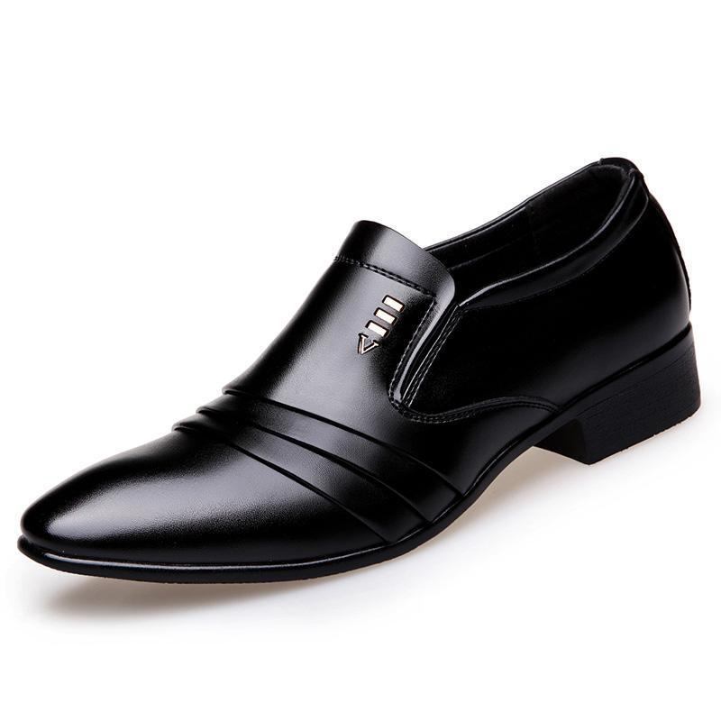 Loafers Mokasiner Herre Dress Loafers Spidse Sorte Sko