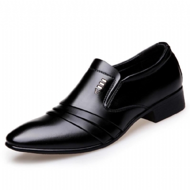 Loafers Mokasiner Herre Dress Loafers Spidse Sorte Sko