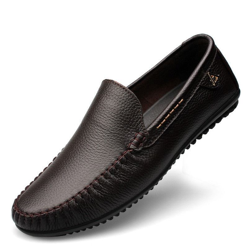 Loafers Mokasiner Herre Læderfodtøj Slip On Luksus Moccasin