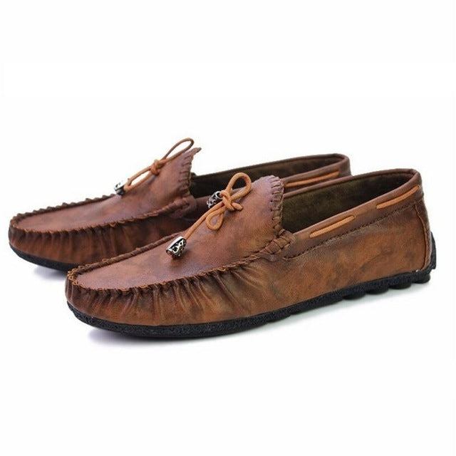 Loafers Mokasiner Herre Premium Flad Læder Loafer Mocassin