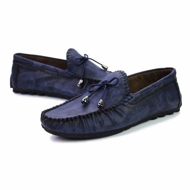 Loafers Mokasiner Herre Premium Flad Læder Loafer Mocassin