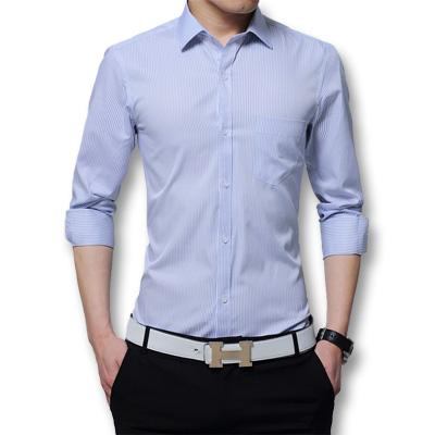 Herre Kjole Skjorter Fashion Slim Fitted Turn Down Dress Shirt