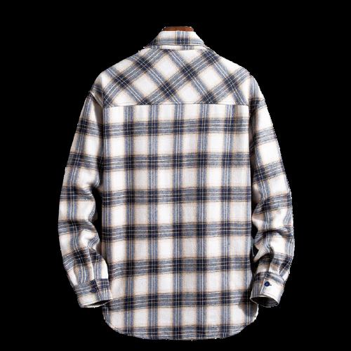 Herre Kjole Skjorter Velvet Thickening Fashion Plaid Shirt