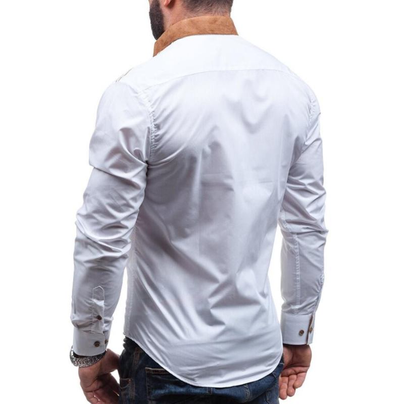 Kjole Skjorter Herre Brand Slim Business Social Dress Shirt