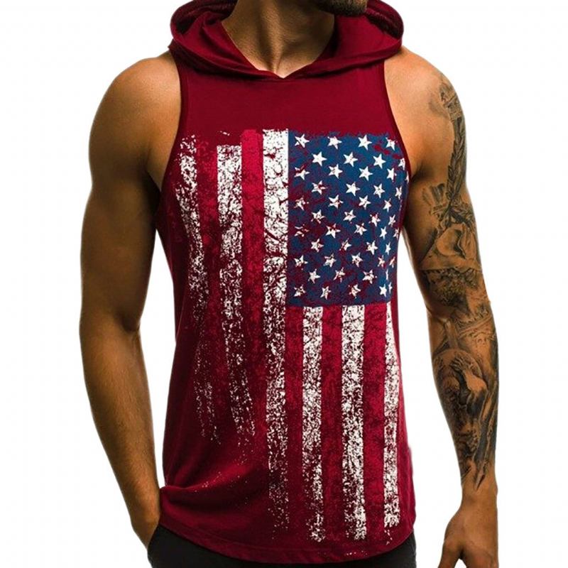 Herre Skjorter Americana Tanktop Med Hætte