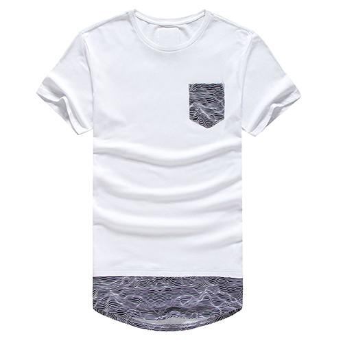 Herre Skjorter Bomuld Streetwear Longline T-shirt