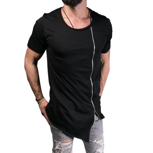 Herre Skjorter Leisure Tee Tops Asymmetrisk T-shirt