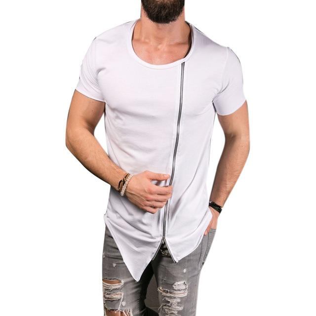 Herre Skjorter Leisure Tee Tops Asymmetrisk T-shirt