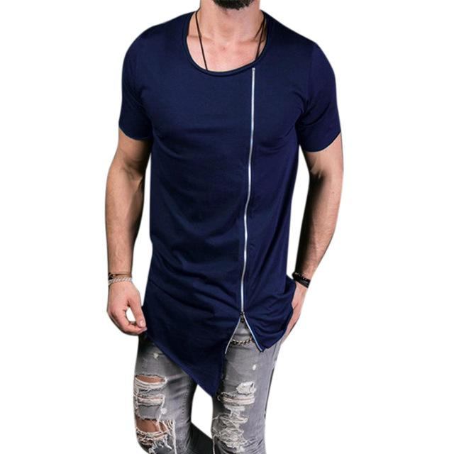 Herre Skjorter Leisure Tee Tops Asymmetrisk T-shirt