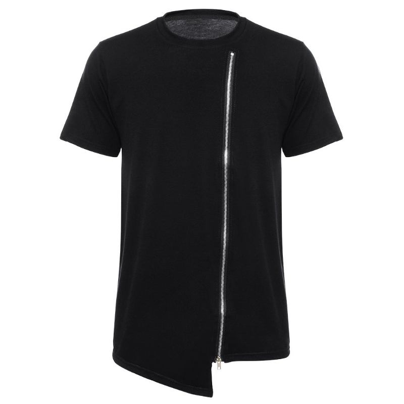 Herre Skjorter Leisure Tee Tops Asymmetrisk T-shirt