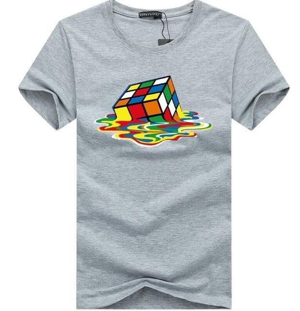 Herre Skjorter Stilfuld Rubik Cube T-shirt